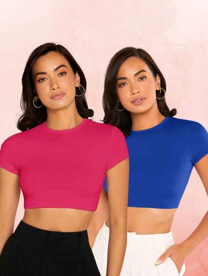 KIT 2 CROPPED BLUSINHA SUPLEX