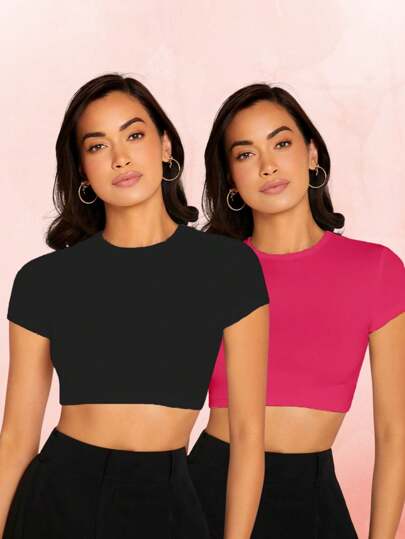 KIT 2 CROPPED BLUSINHA SUPLEX