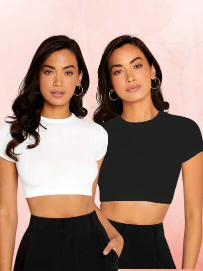KIT 2 CROPPED BLUSINHA SUPLEX
