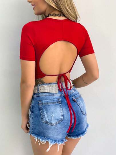 CROPPED TOP COM BOJO