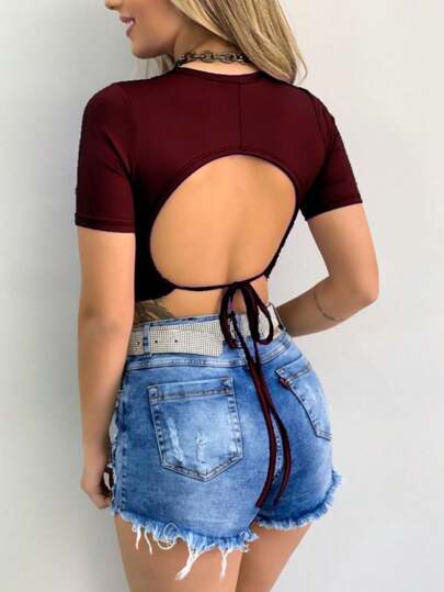 CROPPED TOP COM BOJO