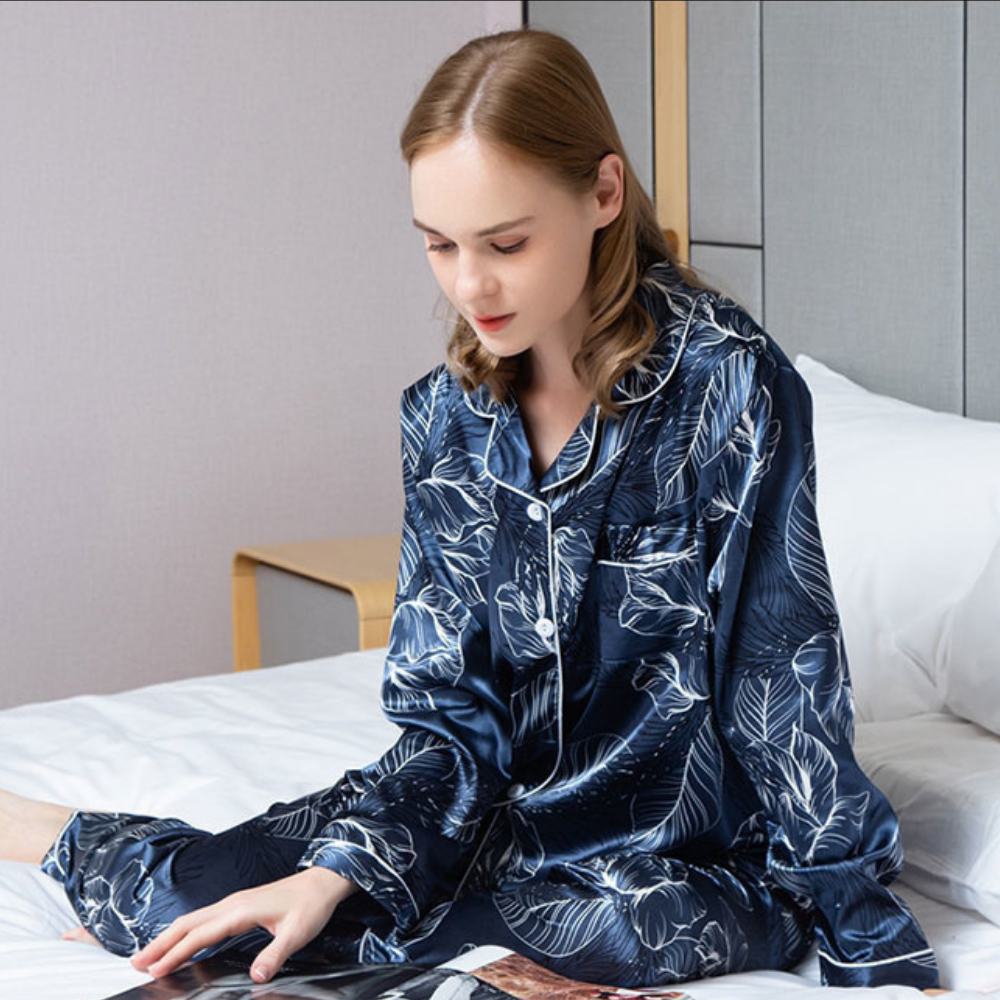 Pijama Feminino em Cetim Longo - Florença