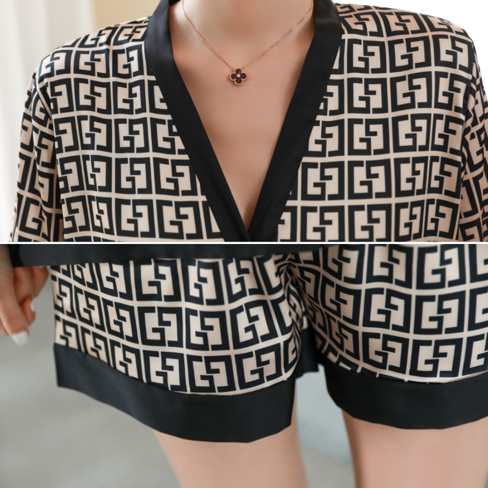 Pijama Feminino em Cetim-Gabrielle