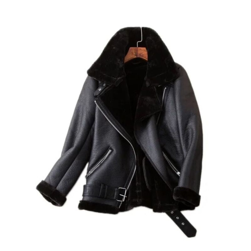 jaquetas jaqueta jaqueta de inverno jaqueta feminina Jaquetas e Blusões jaqueta de frio jaqueta forrada jaqueta mulher comprar jaqueta Jaqueta Couro Peluciada Reverie