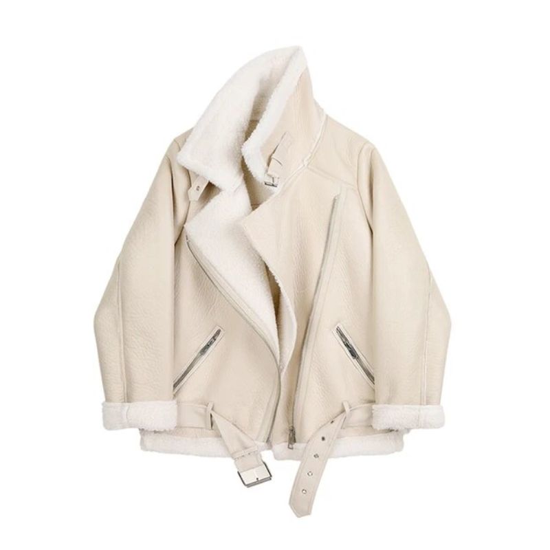 jaquetas jaqueta jaqueta de inverno jaqueta feminina Jaquetas e Blusões jaqueta de frio jaqueta forrada jaqueta mulher comprar jaqueta Jaqueta Couro Peluciada Reverie