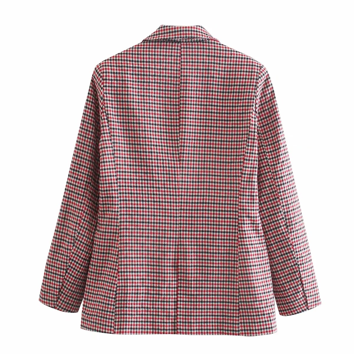Blazer Xadrez de Cintura Larga Faustine Blazer de Cintura Larga Blazer com Botões Blazer Blazer Grosso blazer Blazer Xadrez blazer feminino Blazer Feminino Liso Blazer de Dois Botões Blazer Longo