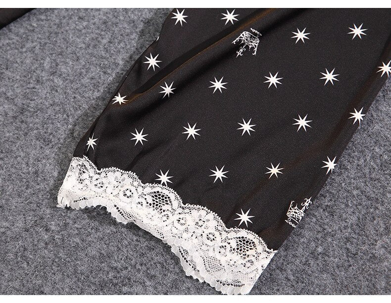 Pijama Feminino Americano Longo - Celeste