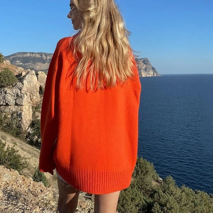 Suéter Liso Suéter de Malha Suéter Alongado Suéter Suéter Grosso Suéter de Manga Longa Suéter Solto Suéter com Gola Alta suéter peluciado