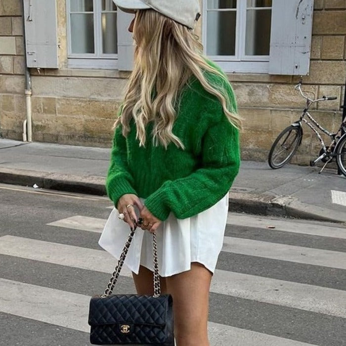 Suéter Feminino Grosso de Gola Alta Sparkle