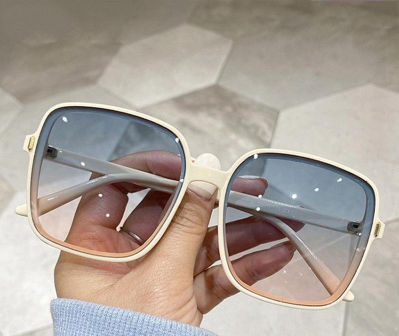 Óculos de Sol Feminino Quadrado Oversized oculos de sol oculos moda verão moda praia 2023 moda praia