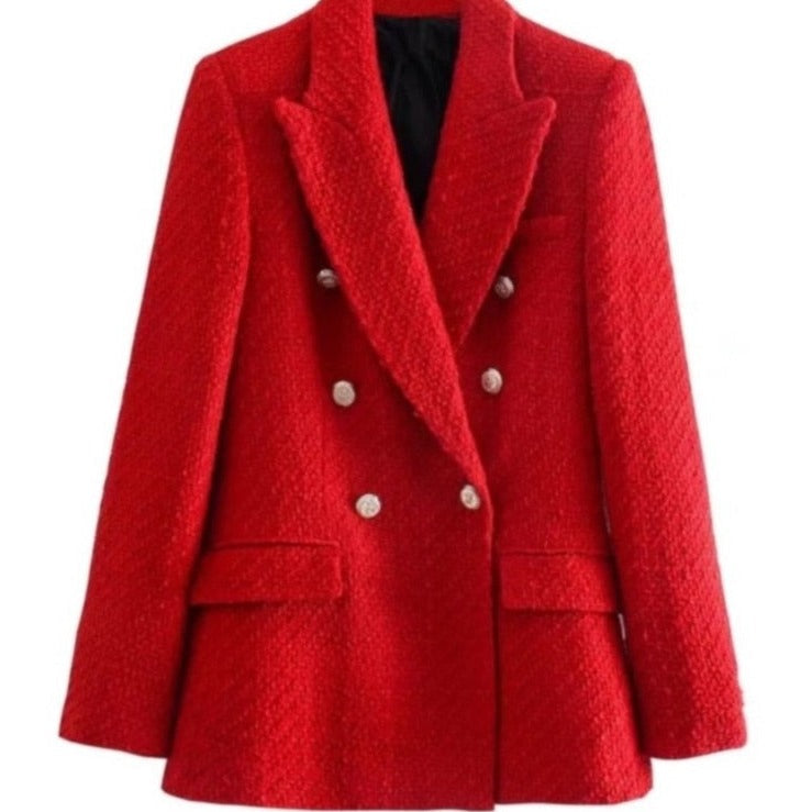 Blazer Longo de Lã Sintética Eloise Blazer Longo Blazer Grosso Blazer de Lã Sintética Blazer blazer Blazer com Botões Blazer Xadrez Blazer de Cintura Larga Blazer de Dois Botões blazer feminino Blazer Liso