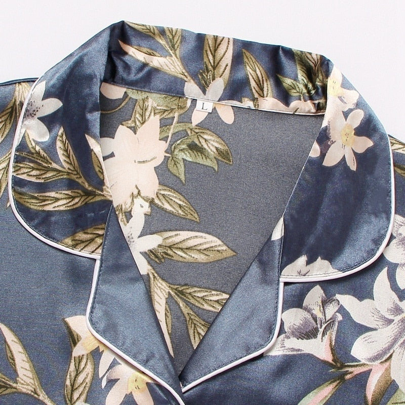 Pijama Feminino Longo em Cetim - Atenas