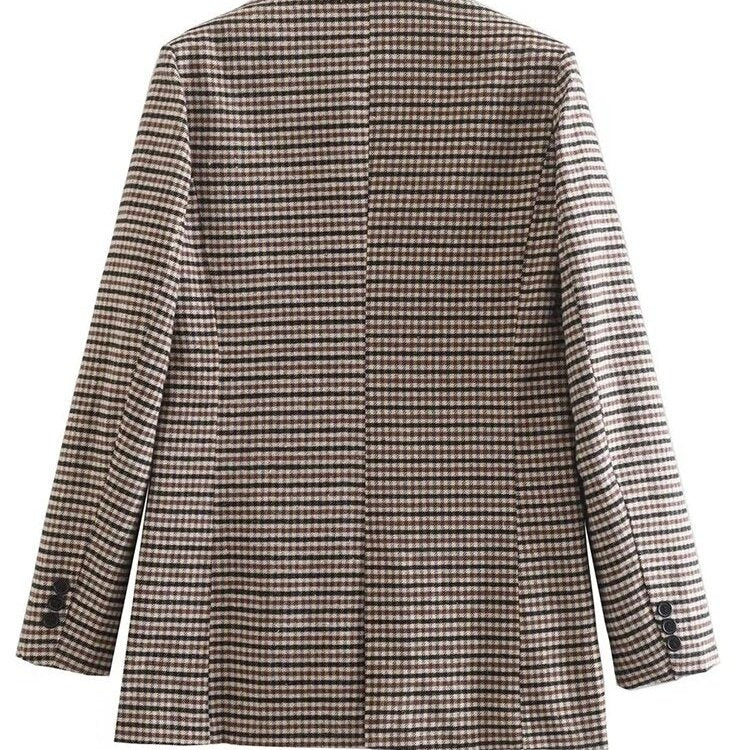 Blazer Xadrez Blazer Grosso Xadrez com Botões Manon Blazer Grosso Blazer com Botões Blazer blazer feminino