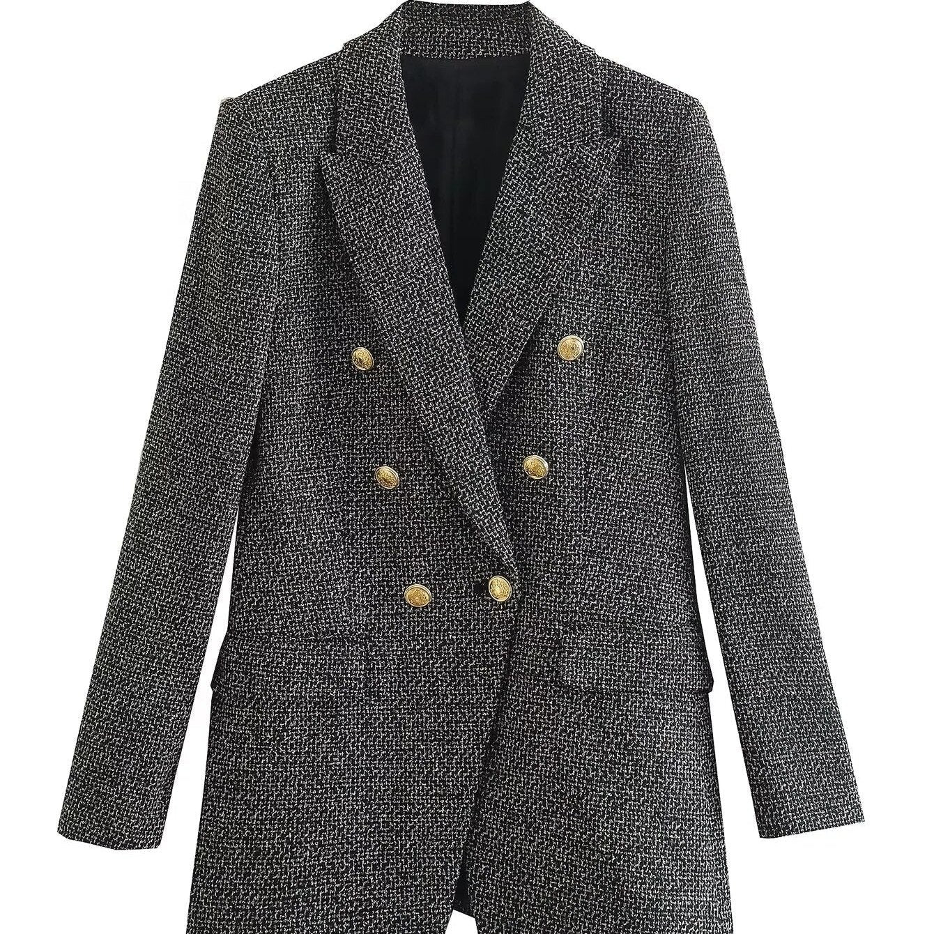 Conjunto de roupa feminina Conjunto de Blazer e Saia de Tecido Trançado Preto e Branco Océane Conjunto de Blazer e Saia Conjunto de Blazer de Tecido Trançado Preto e Branco blazer blazer feminino Blazer com Botões Blazer Grosso Blazer Xadrez Blazer de Dois Botões Blazer de Cintura Larga Blazer Feminino Liso Blazer Liso Blazer Longo Blazer de Lã Sintética