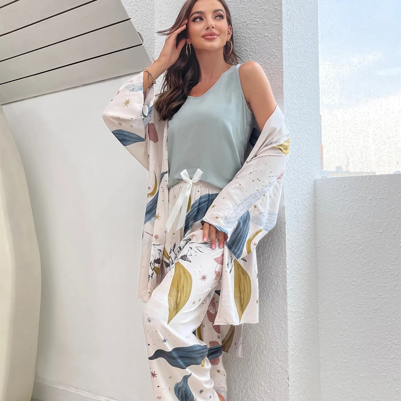 Pijama Feminino 3 Peças- Cora