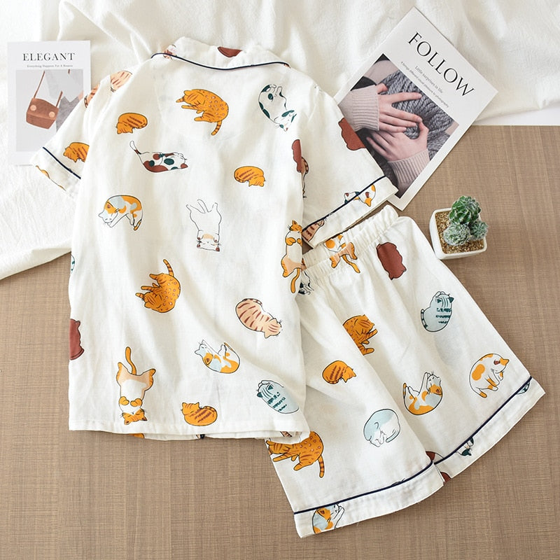 Pijama Feminino Curto - Love Cats