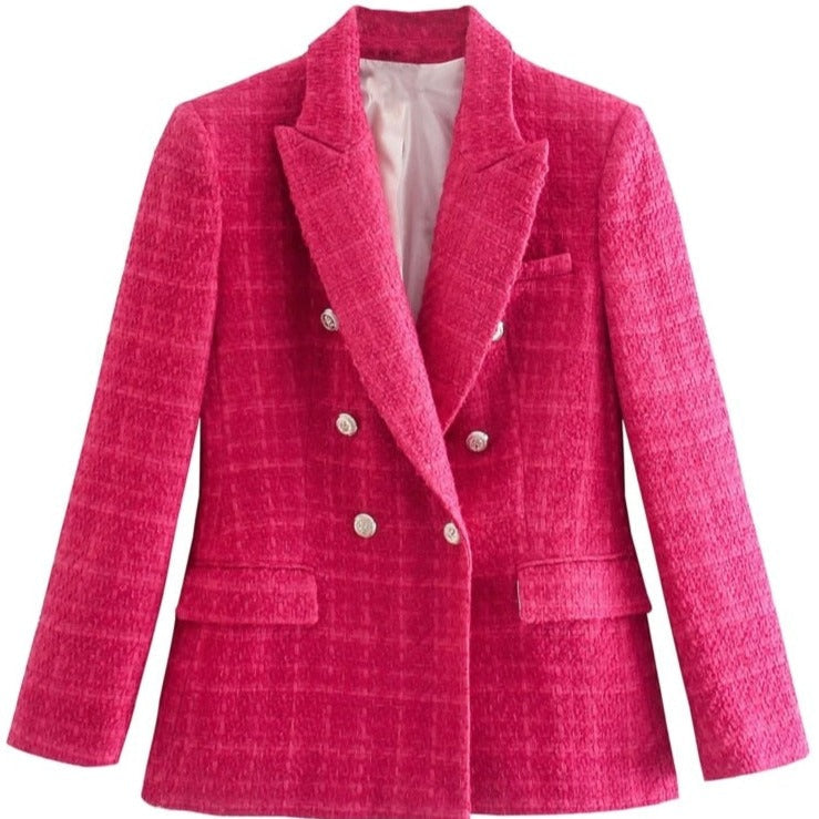 Blazer Longo de Lã Sintética Eloise Blazer Longo Blazer Grosso Blazer de Lã Sintética Blazer blazer Blazer com Botões Blazer Xadrez Blazer de Cintura Larga Blazer de Dois Botões blazer feminino Blazer Liso