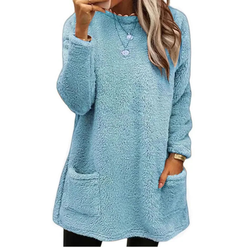 blusa teddy blusa peluciada blusa de lã blusa de inverno blusa apeluciada blusa blusa basica blusa feminina blusa de frio blusa inverno Blusa Manga Longa