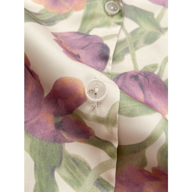 Pijama Feminino Longo - Tulipas