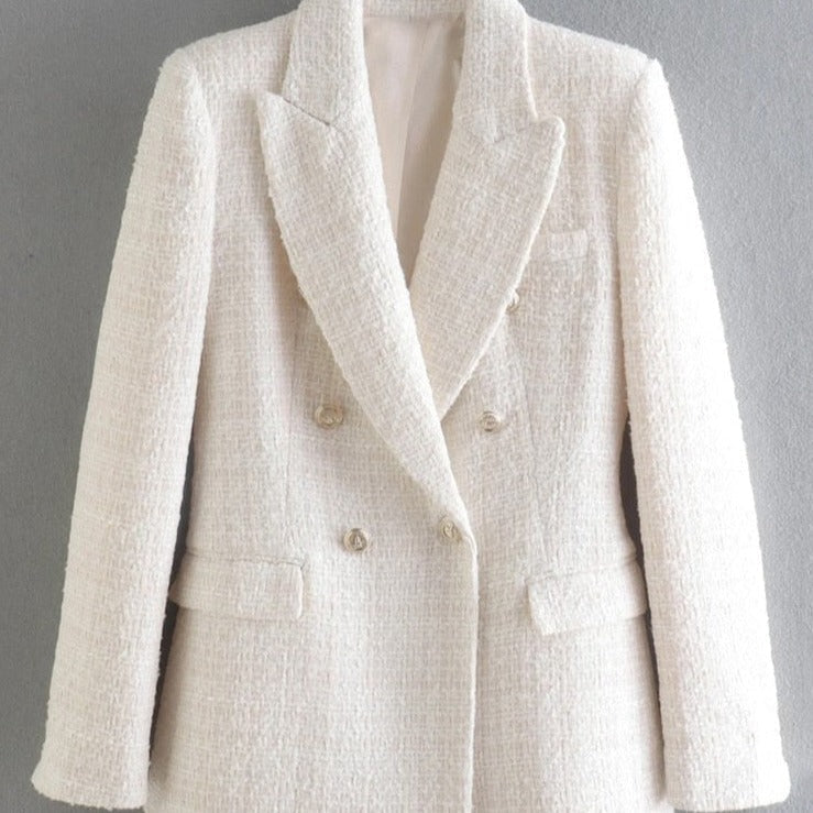 Blazer Longo de Lã Sintética Eloise Blazer Longo Blazer Grosso Blazer de Lã Sintética Blazer blazer Blazer com Botões Blazer Xadrez Blazer de Cintura Larga Blazer de Dois Botões blazer feminino Blazer Liso