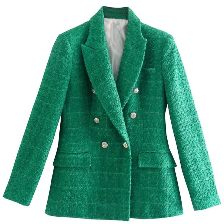 Blazer Longo de Lã Sintética Eloise Blazer Longo Blazer Grosso Blazer de Lã Sintética Blazer blazer Blazer com Botões Blazer Xadrez Blazer de Cintura Larga Blazer de Dois Botões blazer feminino Blazer Liso