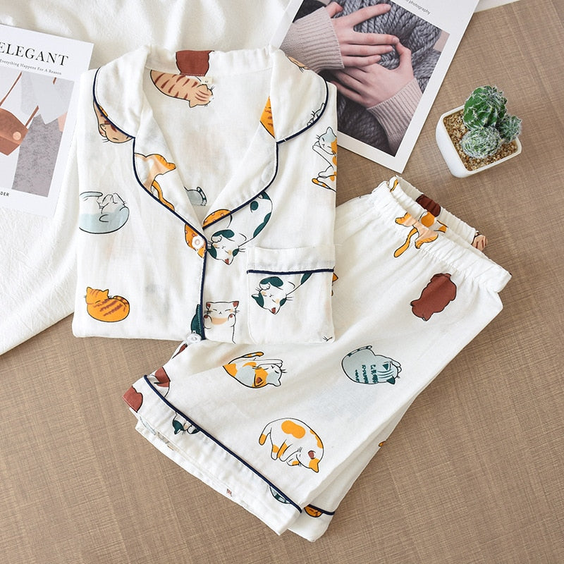 Pijama Feminino Curto - Love Cats