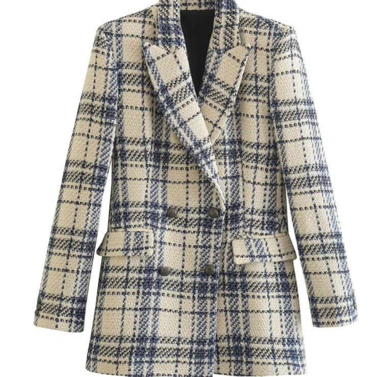 Blazer Longo de Lã Sintética Eloise Blazer Longo Blazer Grosso Blazer de Lã Sintética Blazer blazer Blazer com Botões Blazer Xadrez Blazer de Cintura Larga Blazer de Dois Botões blazer feminino Blazer Liso