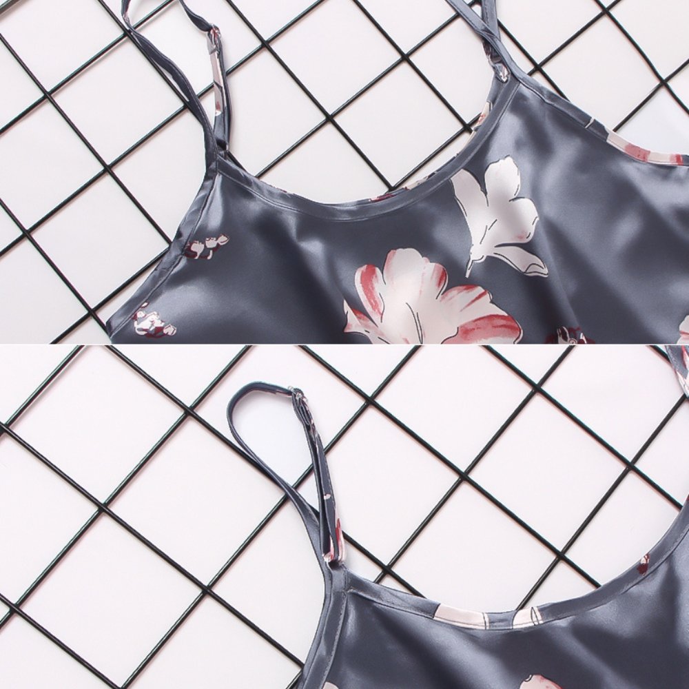 Baby Doll de Cetim - Flowers - Loja1