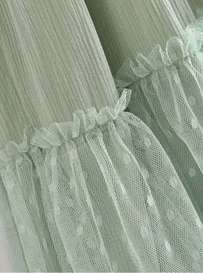 Vestido Costas Nuas com Tule - Aurora