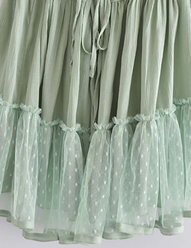 Vestido Costas Nuas com Tule - Aurora