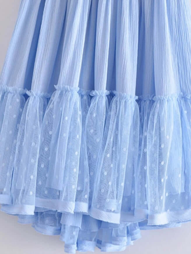 Vestido Costas Nuas com Tule - Aurora