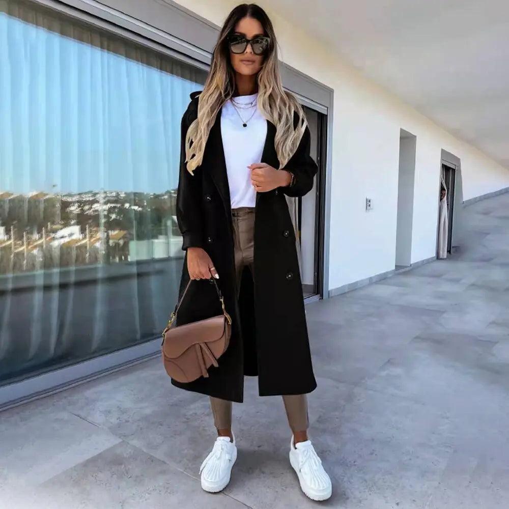 sobretudo inverno casaco Casaco de Inverno casaco feminino casaco longo Casaco Manga Longa casaco feminino de inverno Casaco Aberto casaco inverno