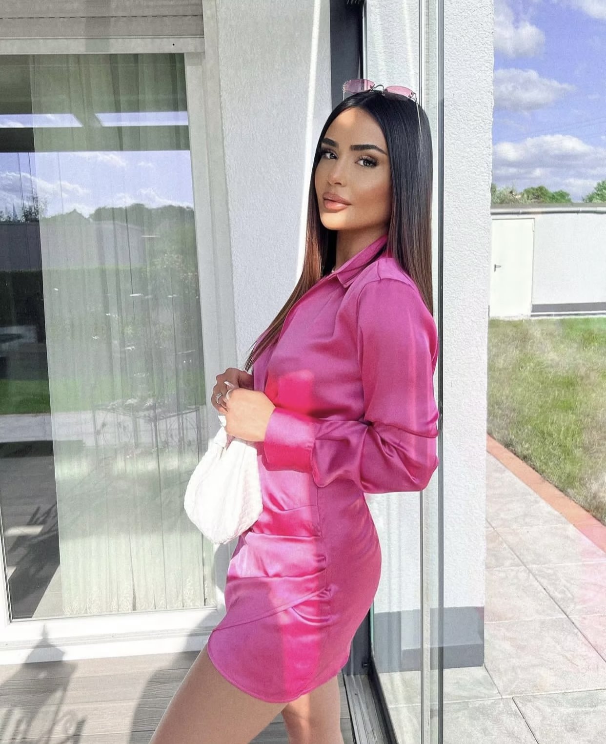 Vestido de Festa Cetim Curto - Lorella