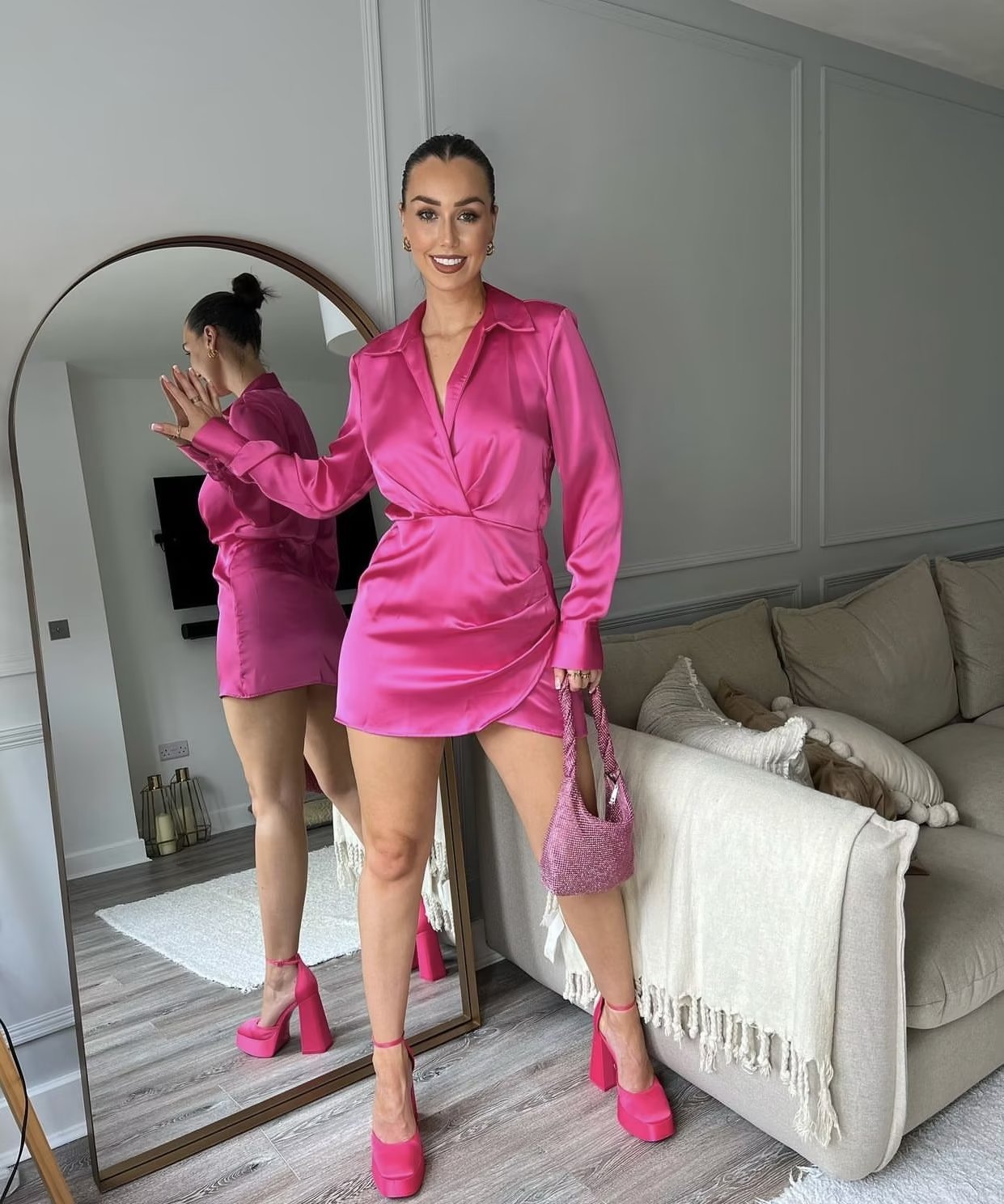 Vestido de Festa Cetim Curto - Lorella