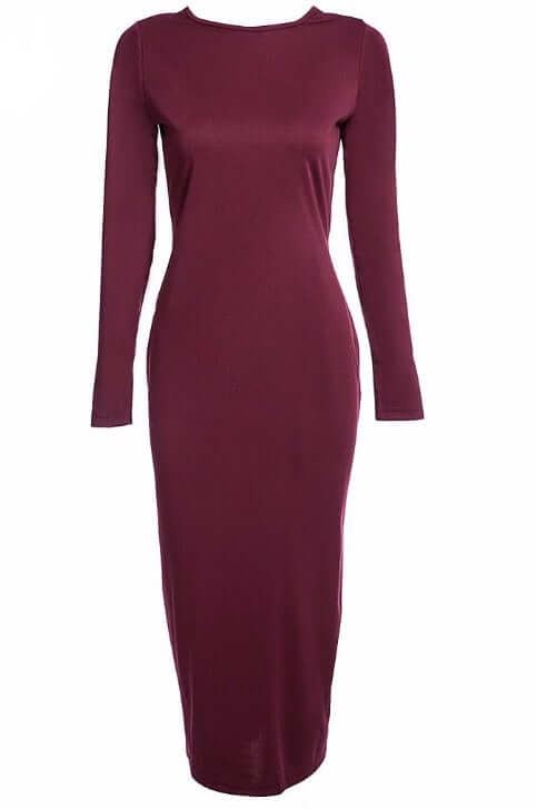 Vestido Tubinho Midi Zíper nas Costas - Helena