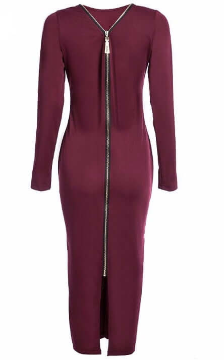 Vestido Tubinho Midi Zíper nas Costas - Helena