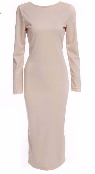 Vestido Tubinho Midi Zíper nas Costas - Helena