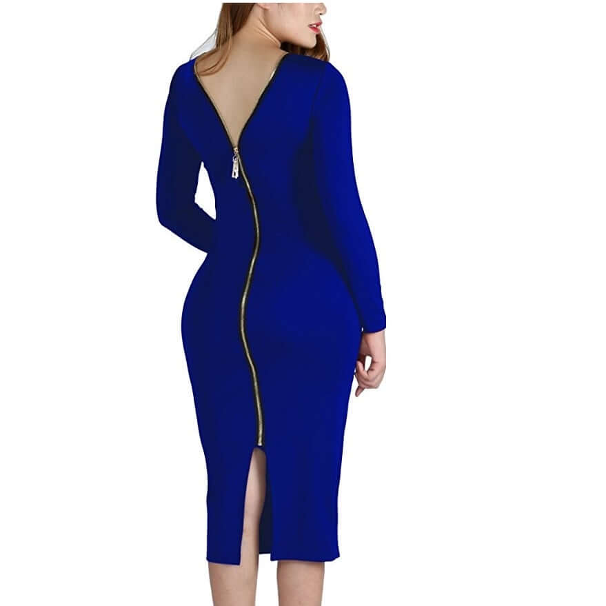 Vestido Tubinho Midi Zíper nas Costas - Helena