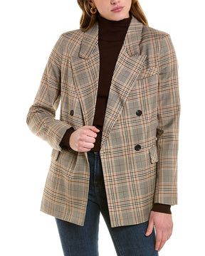 Blazer Xadrez  Blazer Longo Grosso Xadrez de Cintura Larga Ninon  Blazer Longo  Blazer Grosso  Blazer de Cintura Larga  Blazer com Botões  Blazer  Blazer Liso  blazer feminino  blazer  Blazer Feminino Liso