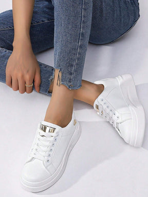Tênis Branco Casual Feminino - Bella Mônica