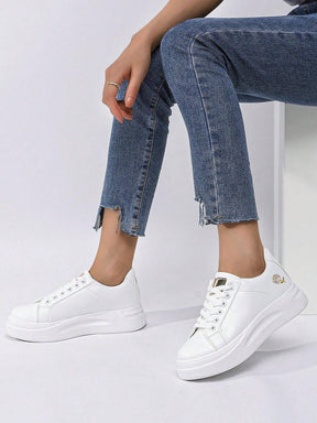 Tênis Branco Casual Feminino - Bella Mônica