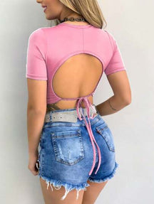 CROPPED TOP COM BOJO