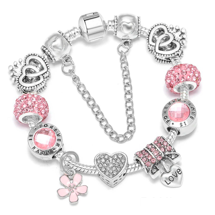 Pulseira de prata pulseira Acessórios de luxo