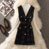 Conjunto de Suéter e Terno  Conjunto de roupa feminina  sueter  Suéter  Suéter Solto  Suéter Grosso  suéter feminino