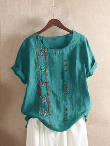 Blusa Bordada - 100% algodão