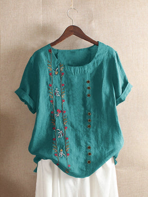 Blusa Bordada - 100% algodão