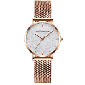 Relógio Feminino Dourado Glitter - Bella