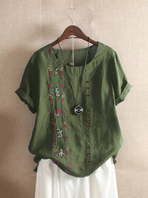 Blusa Bordada - 100% algodão