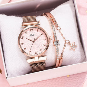 Relógio Feminino de Luxo + Pulseira de Brinde - Bella