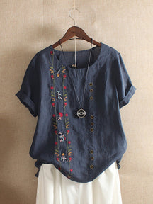 Blusa Bordada - 100% algodão